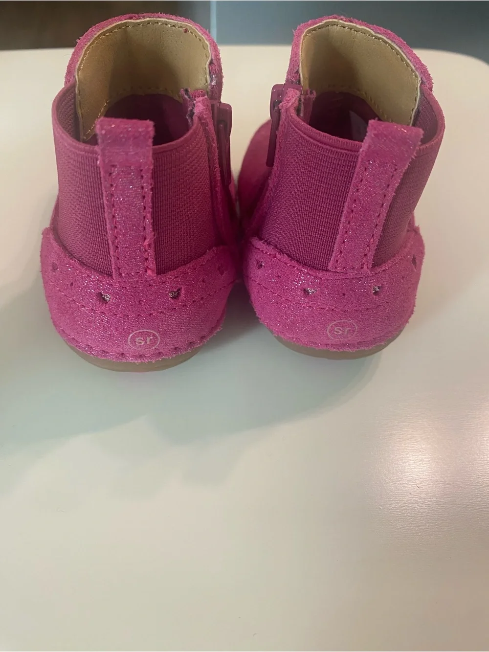 Stride Rite Girls' Pink Glitter Boots- Kids Shoes
